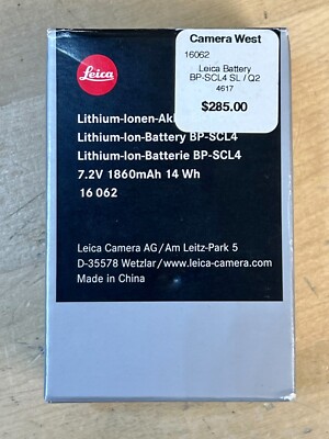 Leica SL, Q2 Battery BP-SCL4, Boxed 16062