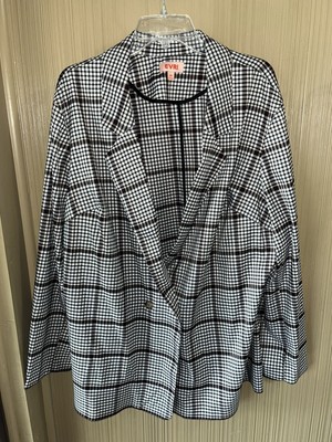 Women s Plus Size Evri Plaid Blazer Size 2X