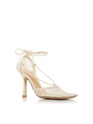 N / NICHOLAS Женское бежевое платье на шпильке с квадратным носком и пряжкой, босоножки на каблуке 6