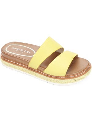 

KENNETH COLE NEW YORK Женские желтые 1-дюймовые сандалии без шнуровки на танкетке Laney на платформе 7 м, Желтый, KLS0114LE