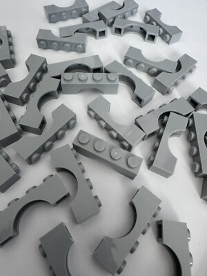 LOT 50 BRAND NEW LEGO PIECES 1x4 BRICK CURVED SLOPE BRIDGE ARCH LIGHT GRAY 3659