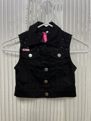  Cutie Patootie  Sz (6/6X) Black Vest Kids  Datona Week 2017  Snap-Up Front