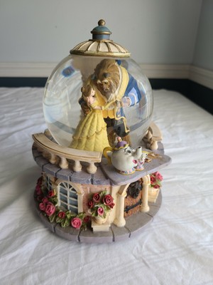 Disney Beauty and the Beast Musical Rose Garden Snow Globe (Broken) See Pics