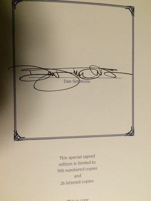 DAN SIMMONS BLACK HILLS SIGNED LIMTED EDITION SUB PRESS