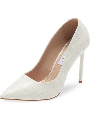 

STEVE MADDEN Женские белые туфли-лодочки без шнуровки на шпильке с крокодиловым носком, 8,5 м, Белый, DAIS11S1