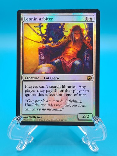 Leonin Arbiter 1x FOIL SOM MTG Scars of Mirrodin Rare MINT white Leonin Arbiter 1x FOIL SOM MTG Scars of Mirrodin Rare MINT white