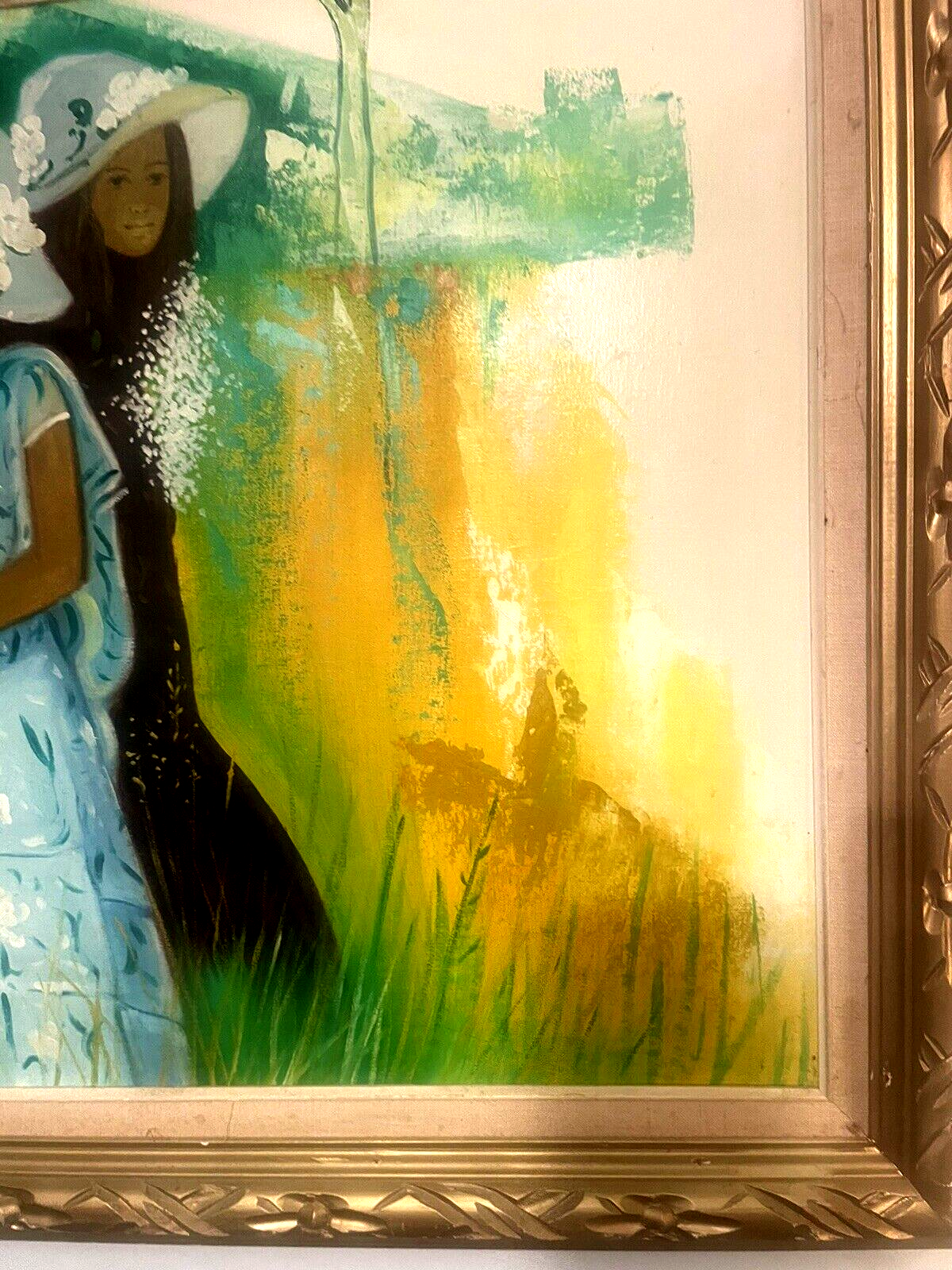 Original quality vintage art "Girls with Baloons" FRENCH SCHOOL IMPRESSIONISM