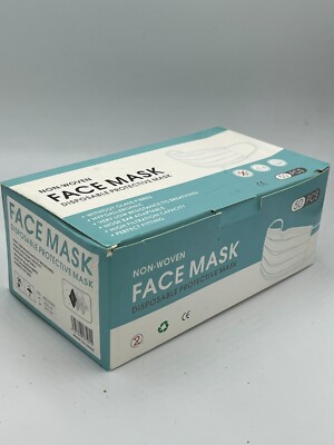 50 PCS Disposable 3-Ply Protective Face Masks Non-Woven Mouth Ear FREE SHIPPING