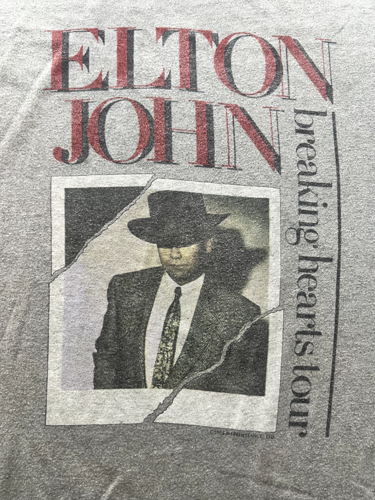 VINTAGE 80s Elton John Breaking Hearts Tour T Shirt Everybody's