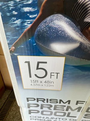NEW☀️💦Intex 15 Foot x 42 Inch Prism Frame Above Ground Swimming Pool Set No PR