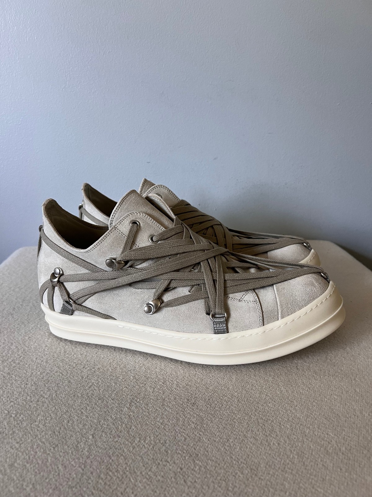 rick owens megalace ramonse 20ss希少 Rick Owens Megalace Ramones Low - Size 47 - Dinge Milk