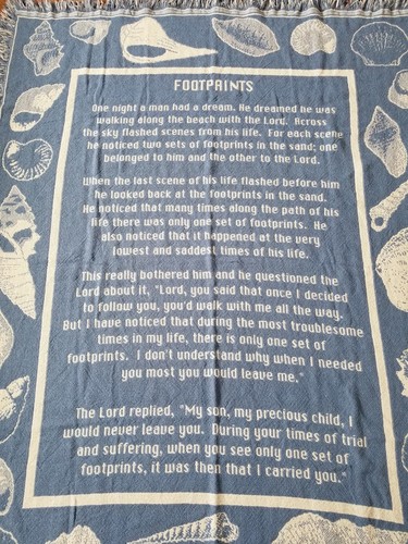 Footprints Throw Blanket. 46