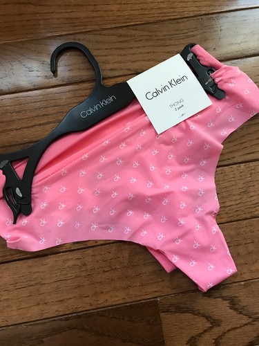 NWT Calvin Klein  Women's Smooth Thong Panties Underwear 2- pack size M