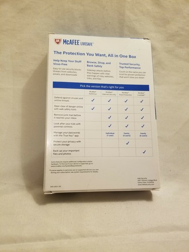 (14pack)McAfee Antivirus 10 devices, livesafe, antivirus plus, (1 YEAR)