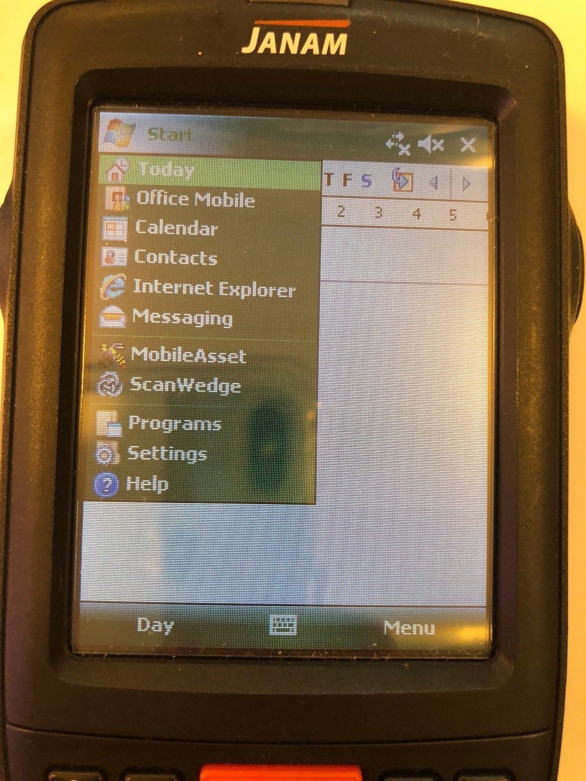 Janam Hand Held Wireless Barcode Scanner - Xm66w-1ngfbv00 w/ Cradle & Charger