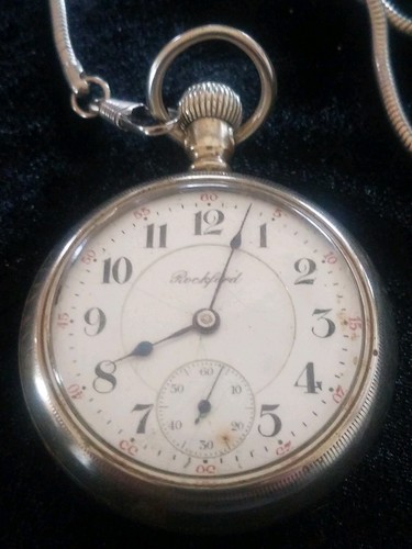 1910 Rockford 17 Jewel Pocket Watch ~ Size 18s ~ Works