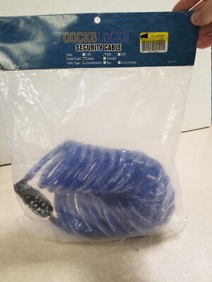 Anti-Theft Weatherproof Coiled Security Cable W/ Re-settable Combo Lock 30 Ft