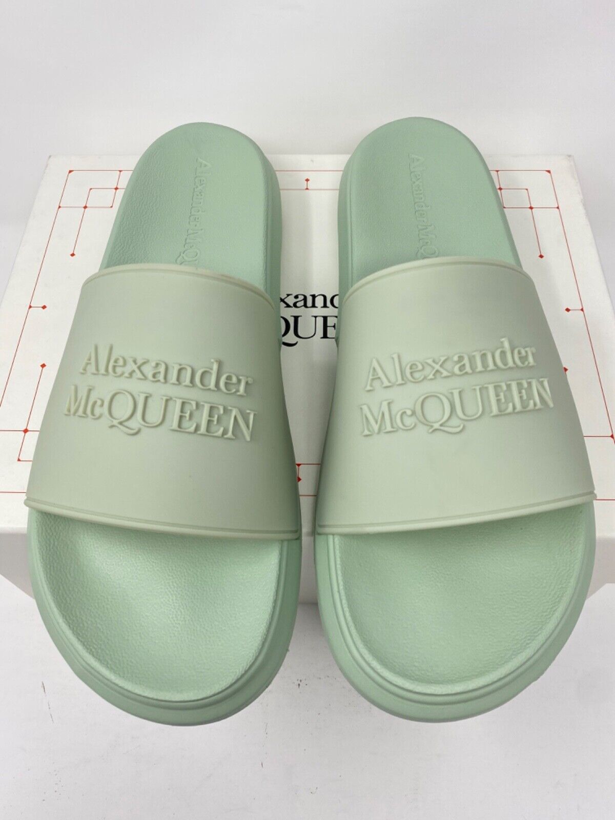 Alexander McQueen Slide with Logo スリッパ サンダル Alexander McQueen graffiti-logo slip-on Slides | Black