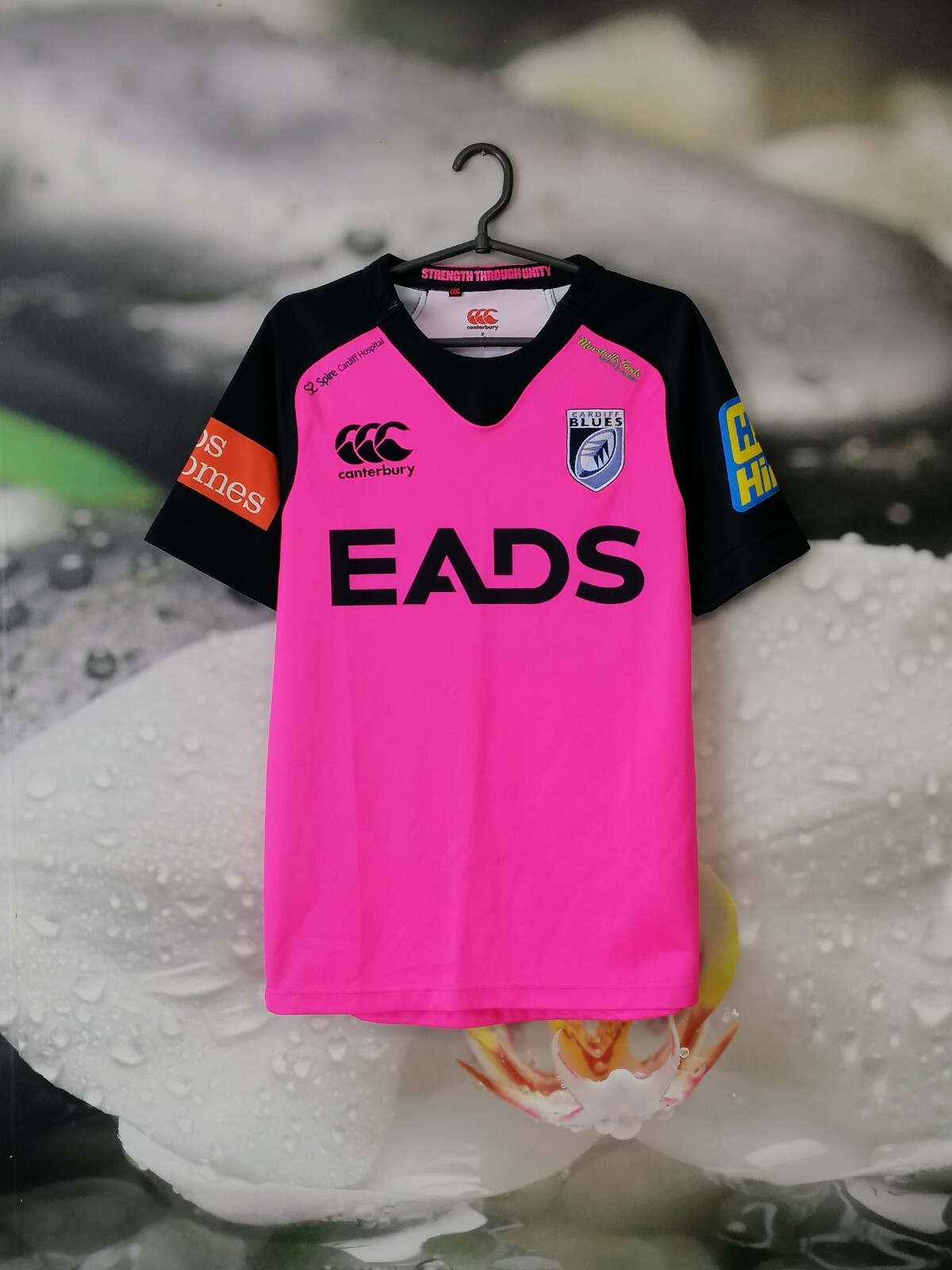Cardiff Blues home rugby shirt jersey Canterbury #10 size S