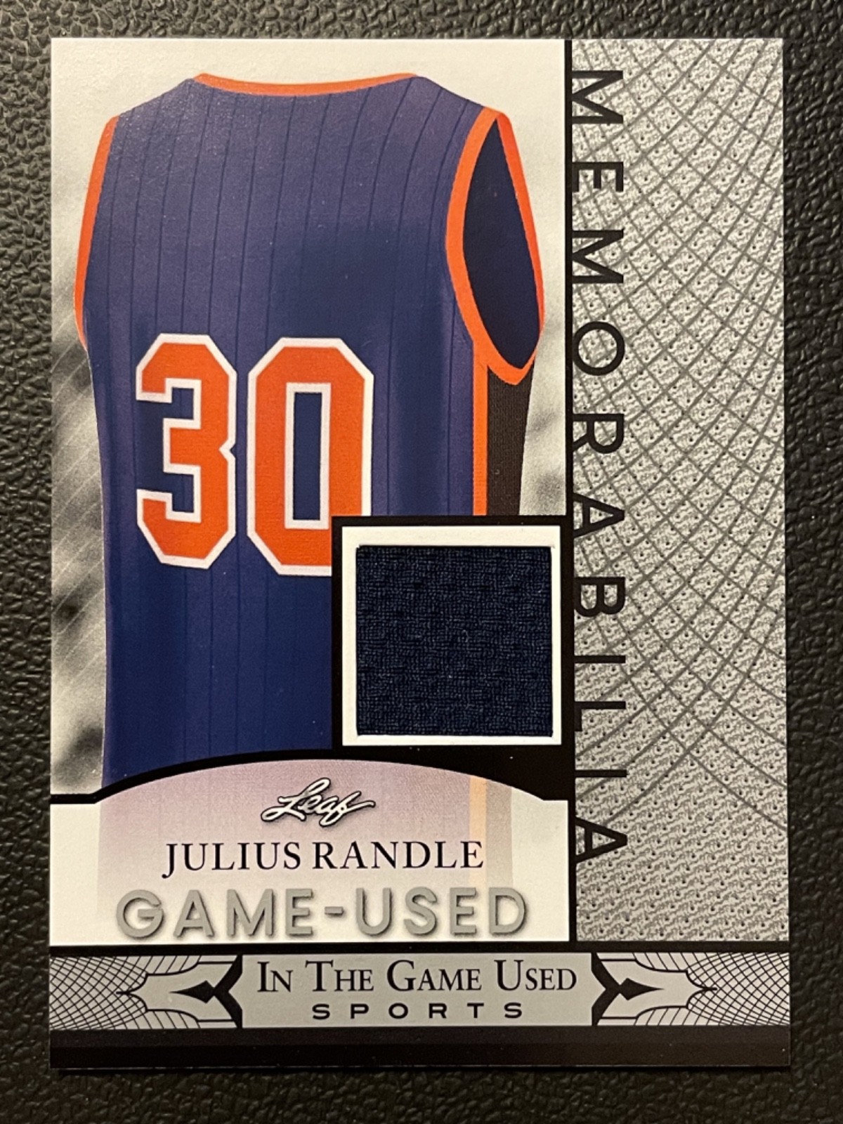 2024 Leaf In The Game Used Memorabilia Silver Julius Randle Jersey