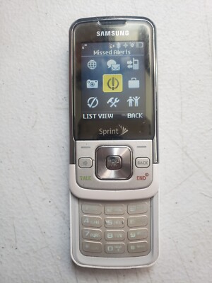 Samsung SPH-M330 White 2'' TFT LCD ( Sprint )  Slider Cell Phone - Works