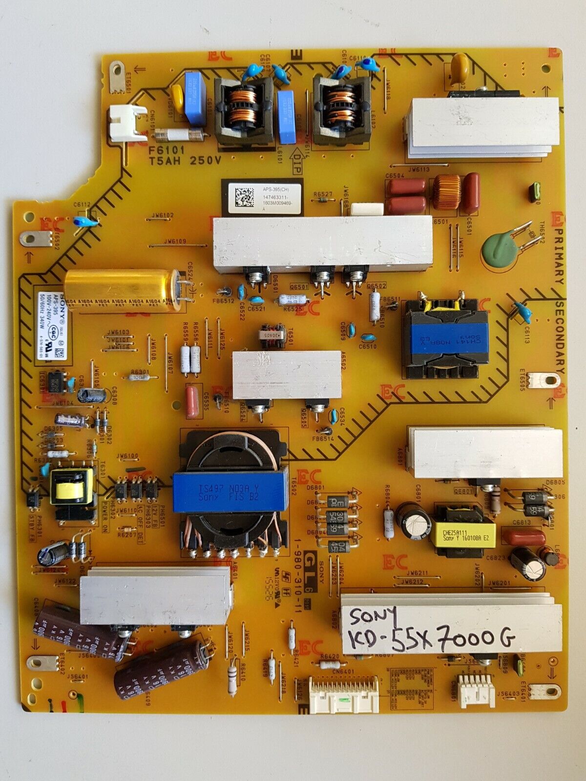 GENUINE SONY KD 55X7000G POWER SUPPLY BOARD GL6 APS-395 147463323 1-980-310-11 | eBay GENUINE SONY KD 55X7000G POWER SUPPLY BOARD GL6 APS-395 147463323 1-980-310-11 | eBay