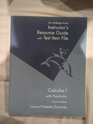 Calculus I with Precalculus: Instructor's Resource Guide with Test Item File