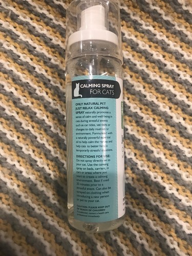 Brand New Only Natural Pet Just Relax Calming 3.4oz Cat Spray Free Shipping
