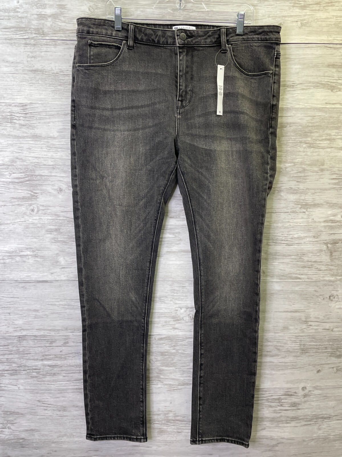 Mens 38x32 Gray Denim Super Skinny Cotton