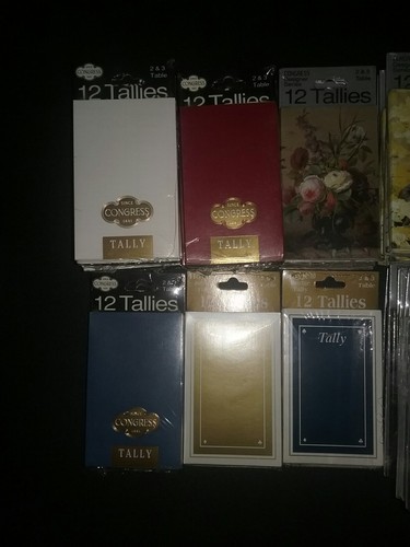 Lot of 53 Congress & Hoyle Bridge Tallies Thomas Kincade Cats Dogs Flowers Other