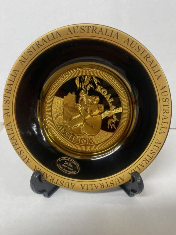 Australia Souvenir Plate w Stand-High Quality Australian Animal Koala