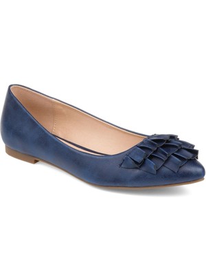 

JOURNEE COLLECTION Женские темно-синие балетки без шнуровки Judy с острым носком, 10 м, Navy, JUDY-FLAT