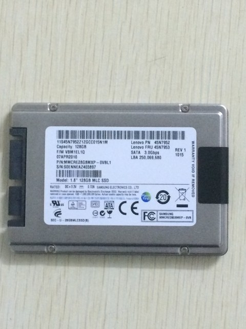 Samsung 128 GB 1.8" (MMCRE28G8MXP-0VB) (SSD) MicroSATA Replace Toshiba MK1235GSL
