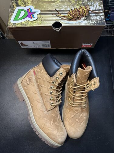 Size 8 -Supreme Timberland 6-Inch Diamond Plate Boots With Size 8 -Supreme Timberland 6-Inch Diamond Plate Boots With