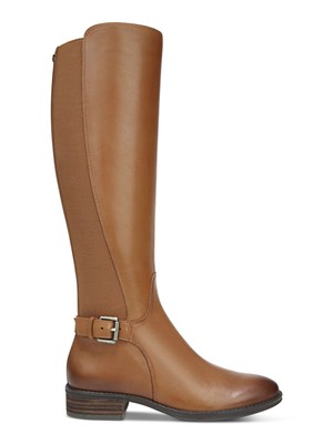 

SAM EDELMAN Женские коричневые кожаные сапоги Paxten с круглым носком на блочном каблуке, размер 7,5 м, Коричневый, H3919L1