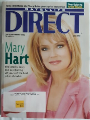 Satellite Direct mag Jun 2002 Mary Hart George Clooney Patrick Stewart CSI rare