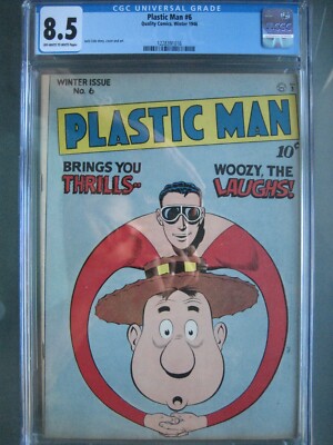 Plastic Man #6 CGC 8.5 DC/Quality Comics 1946 1st app Grasshoper RARE