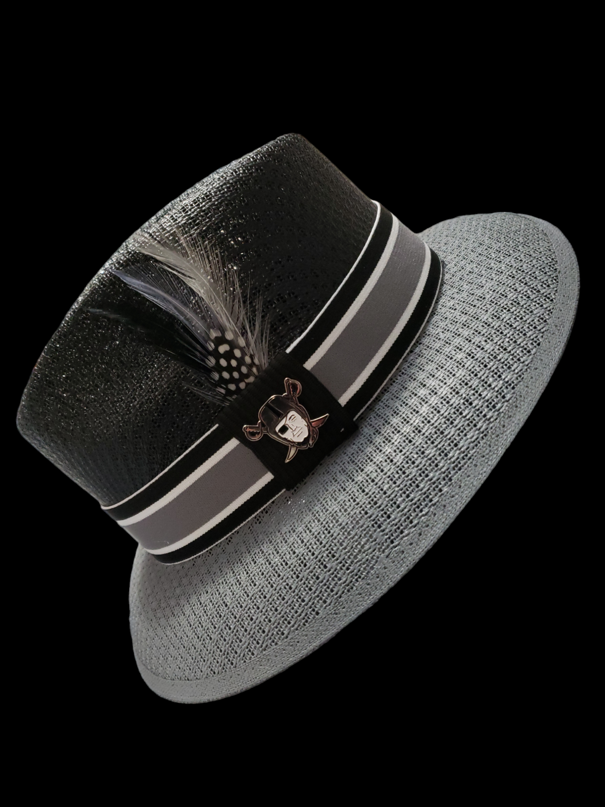 Mens Black Oxford Gray Raiders Cross Sword center dent