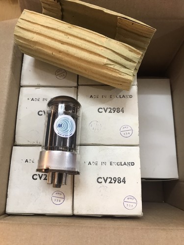 GEC 6080 CV2984 6AS7 6AS7G OO Getter NOS NIB Gold Grid
