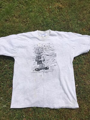 VTG Einstein Caricature Tee Men s XL Optical Illusion Equations Sketch Albert