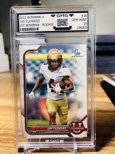 May❣️ 2022 Bowman U Zay Flowers 1st Bowman GMG Graded 10 Gem Mint