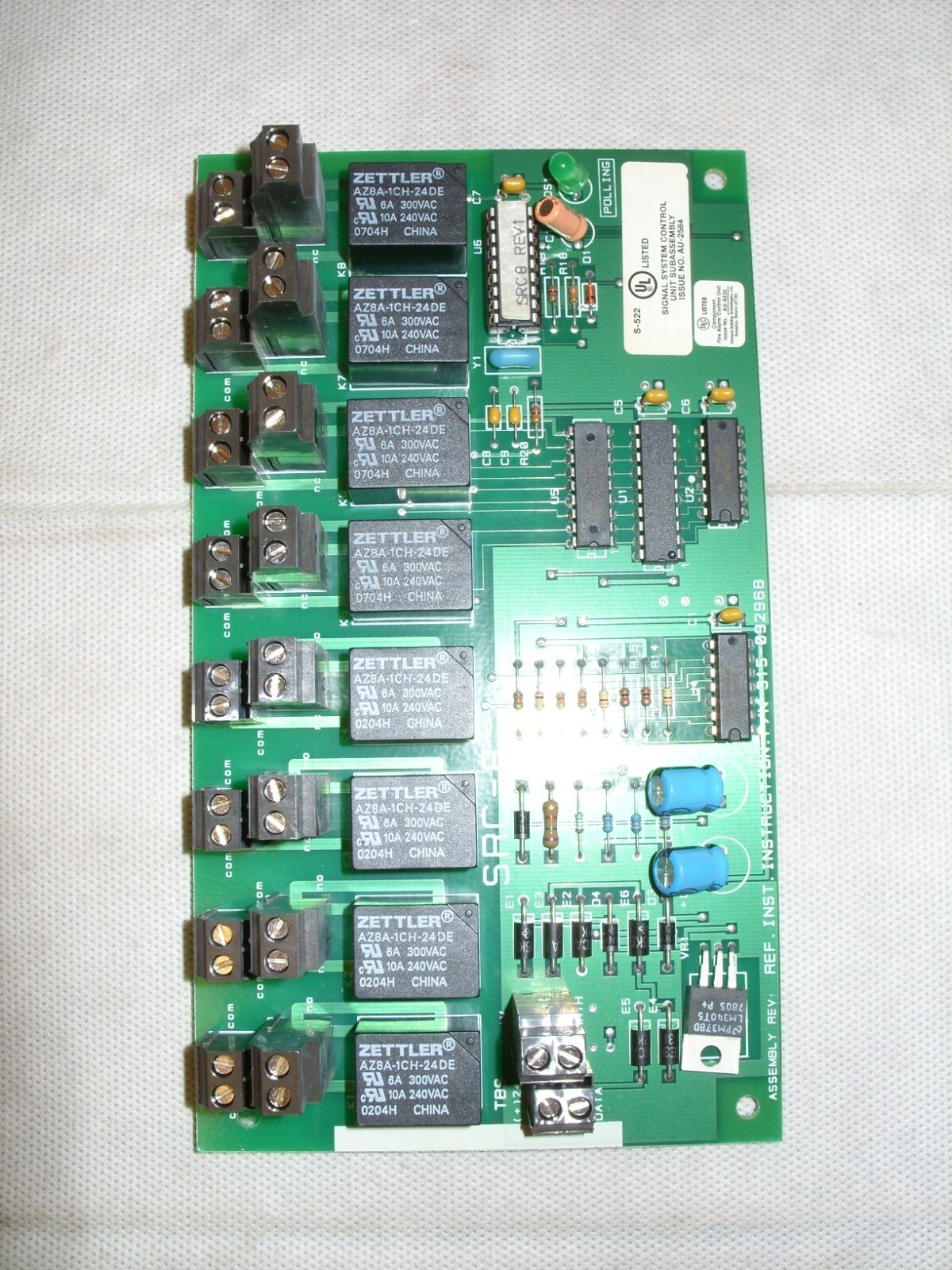 Siemens Cerberus Pyrotronics Addressable 8-Output Fire Alarm Relay Module SRC-8
