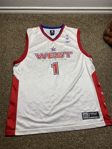 希少 Reebok ROCKETS Mc GRADY NBA #1 ユニフォーム Reebok Houston Rockets Tracy McGrady #1 White Jersey Youth