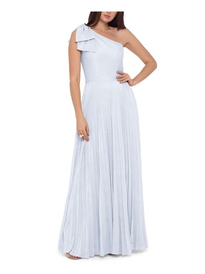 

XSCAPE Женское голубое мерцающее торжественное платье без рукавов Petites, Light blue