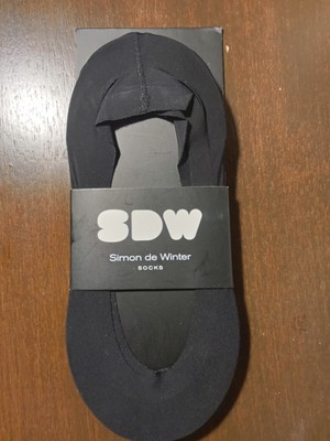 3x Pair of SIMON DE WINTER LADIES Footlets Lazer Cut Brand New Black Nylon Cotto