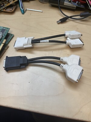 Lot Of 2  nVidia Quadro4 280NVS P118  AGP Card J0880 With Dual Dvi Cable