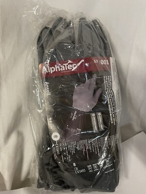 6 Pair Alphatec 53-001 13'' Chemical Resist Gloves, Neoprene Nitrile Size 8 (Med)