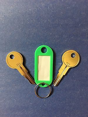 2 Steelcase Chicago File Cabinet keys S100 - S149 With Key T