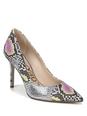 

SAM EDELMAN Женские фиолетовые кожаные туфли-лодочки без шнуровки со змеиным глазом и шпильками 8 м, Фиолетовый, E563827