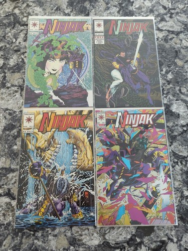 Ninjak #1,2,3,4 Gold Chromium Valiant Comics Chromium Cover Quesada 1993 NM